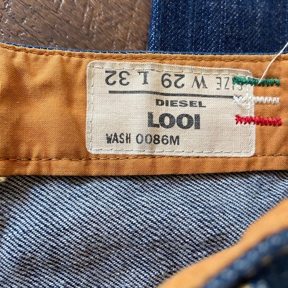 Diesel Looi Pleated Straight Leg Jeans -29x32 - Picture 5 of 9